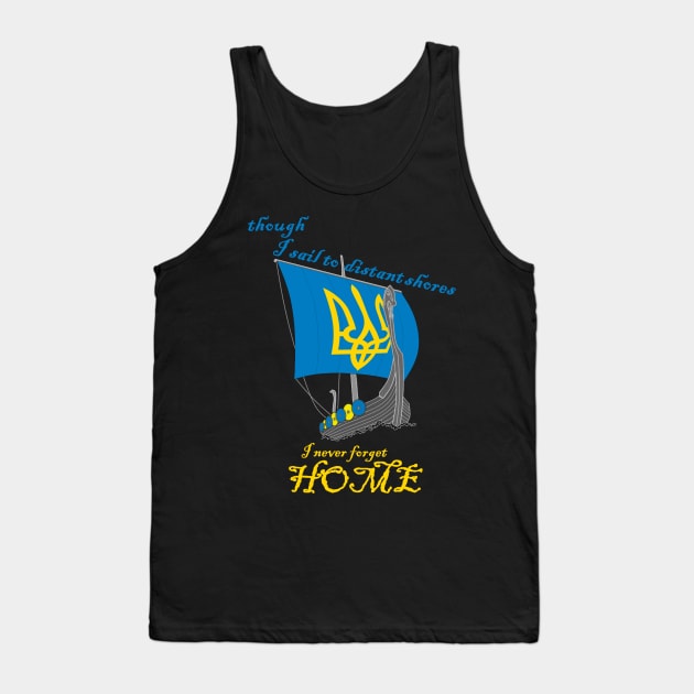 Ukrainian Viking Longboat Tank Top by KVApparelLLC